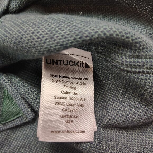 UNTUCKit Forest Green Wrinkle Free Button Down Shirt Mens XXL - Picture 4 of 9